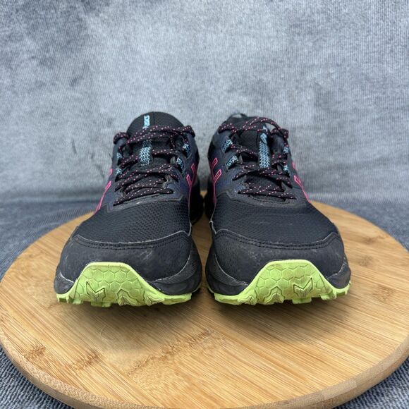 ASICS Gel-Venture 9 Shoes Womens Size 8.5 Black Pink Trail Running 1012B313 - Picture 2 of 10